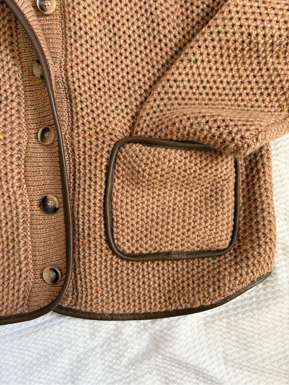 ASTR Camel Knit Cardigan - Jacket XS - Picture 3 of 5